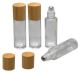 Roll-on aus Glas mit Metallkugel und Bambuskappe, klar, 10 ml, 1 Stk