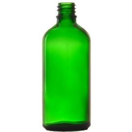 Glasfläschchen ohne Verschluss grün, 100 ml