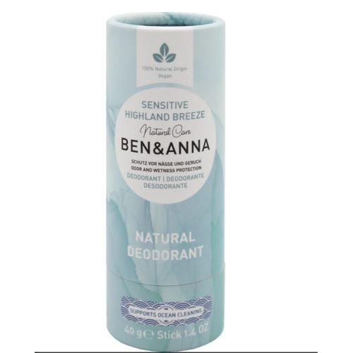 Ben & Anna Festes Deodorant Sensitive (40 g) – Bergbrise