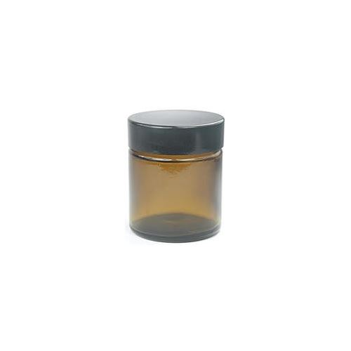 Glasbehälter mit schwarzem Deckel, braun, 30 ml