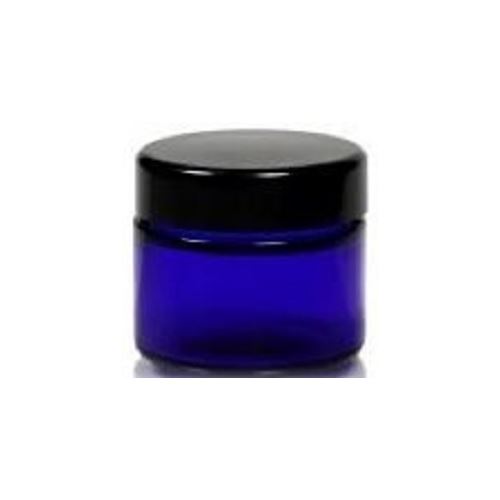 Glasbehälter für Creme mit Deckel blau, 50 ml