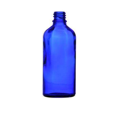 Glasflasche ohne Verschluss blau, 100 ml