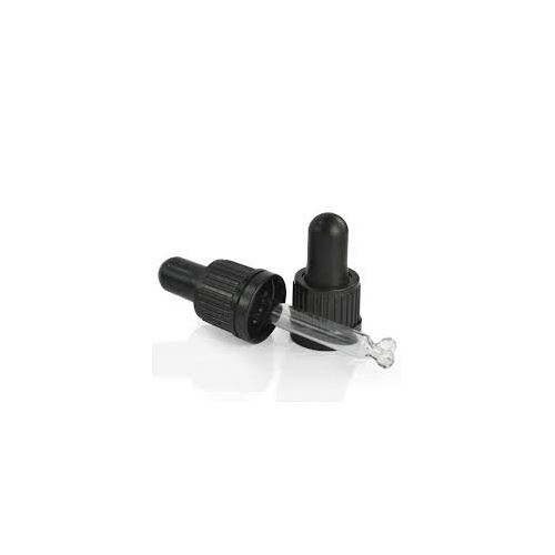 Schnappringkappe mit schwarzer Pipette für 15 ml Fläschchen für 18/415 Halsgröße