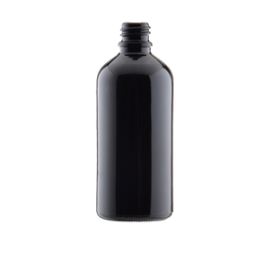 Glasflasche ohne Verschluss, schwarz, 100 ml