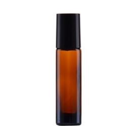 Brauner Glas-Roll-on mit Metallkugel, 10 ml