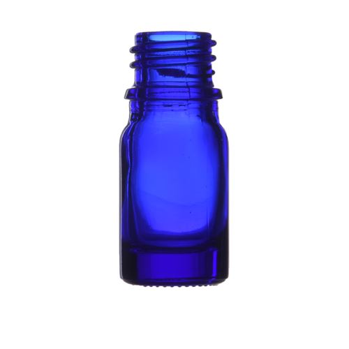 Glasflasche ohne Verschluss blau, 5 ml